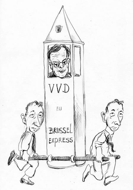 halbe Zijlsra en Mark Rutte Cartoon VVD